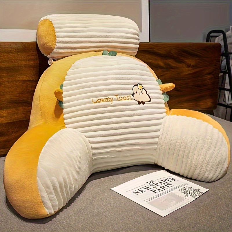 Cojín de borde de cama de felpa con soporte lumbar - Suave soporte lumbar para cama y sofá, cuatro estaciones