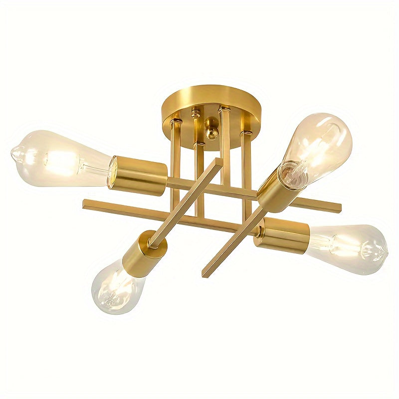 SatelliteLight - Candeeiro de Teto Moderno em Ferro Preto com Estilo Industrial