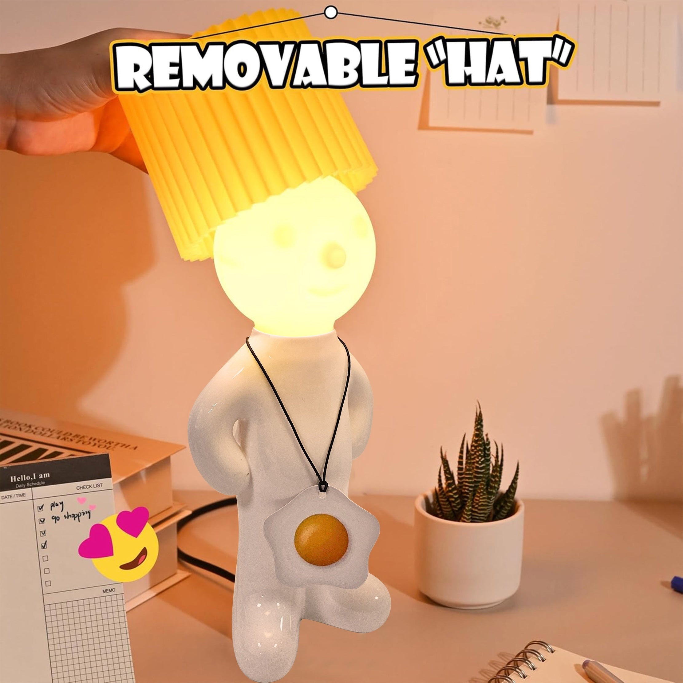 GlowCraft - Candeeiro de Mesa Regulável em Acrílico com Iluminação LED e Controlo por Botão Pressão