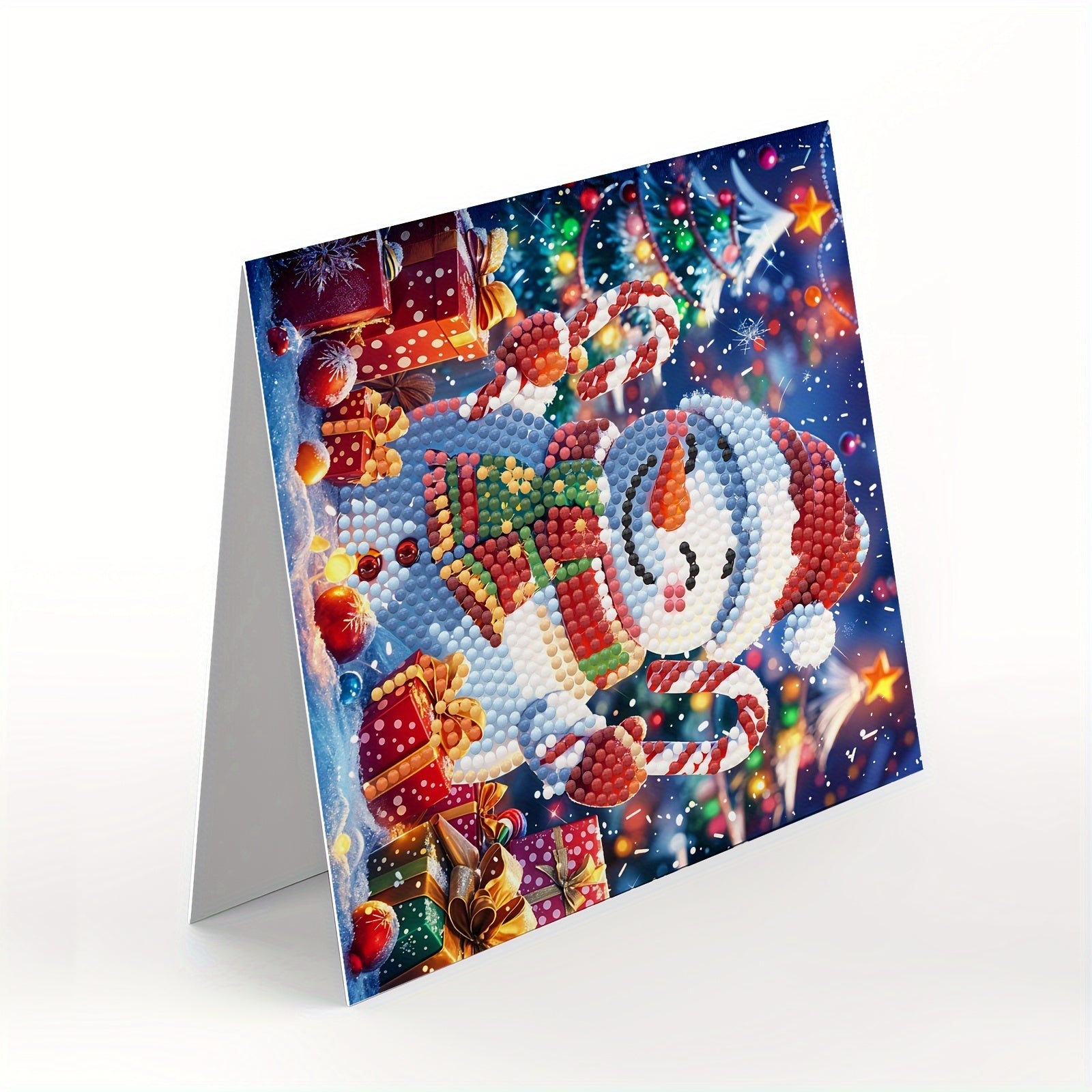 Set di 12 Carte di Pittura Diamante Natalizie Fai-da-Te