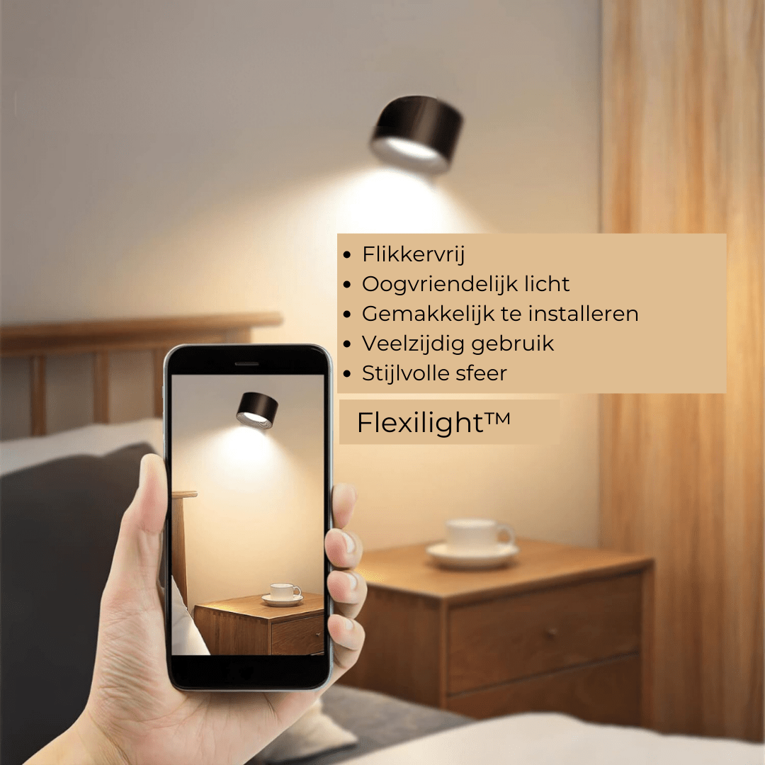 FlexiBeam - Lampada da parete ricaricabile wireless 360°