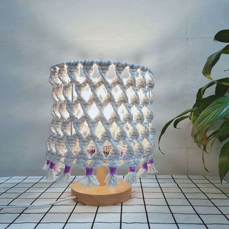 LightWave - Lampada da tavolo con corda intrecciata