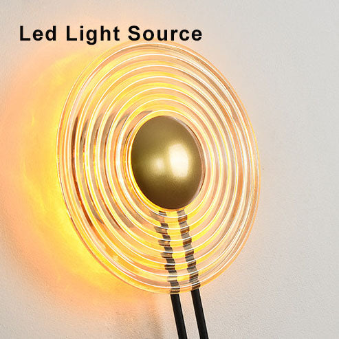 AuraLight - Candeeiro de Parede LED Circular Moderno de 1 Lâmpada com Braço