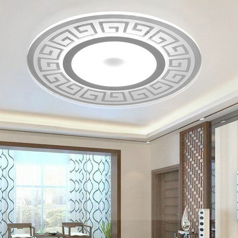 GreekKey – Lampada da soffitto LED acrilica con decorazione Chiave Greca per camera da letto