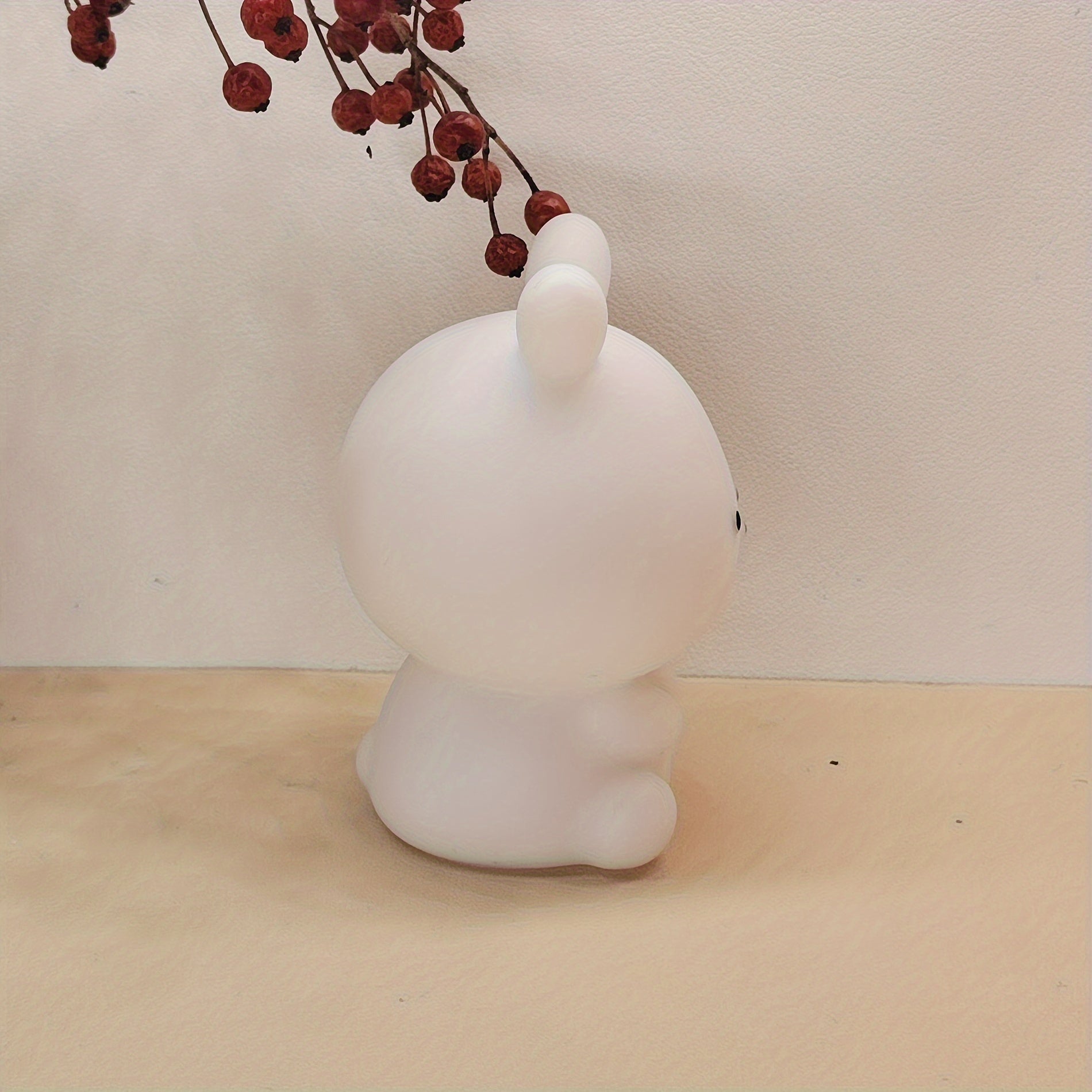 BunnyBright - Large-headed Rabbit LED Table Lamp with Battery Power and Anime Design