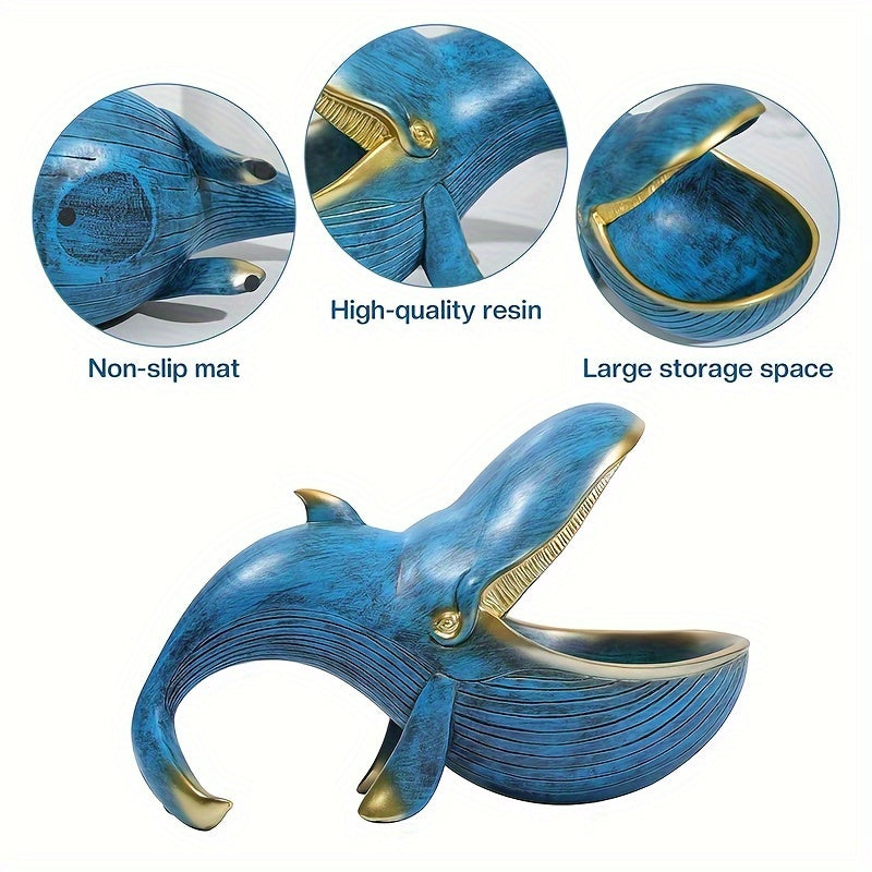 WhaleBox - Whale-shaped Resin Candy Dish for Keys & Decoration