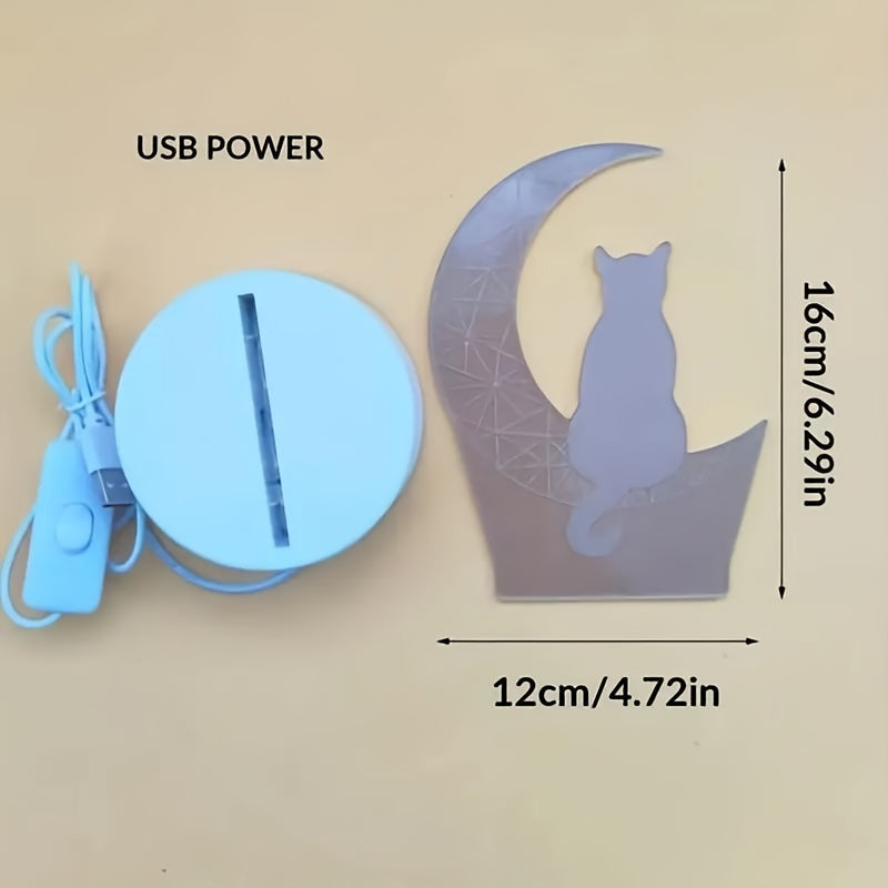 MaanLamp - Lampada da tavolo USB 3D Gatto