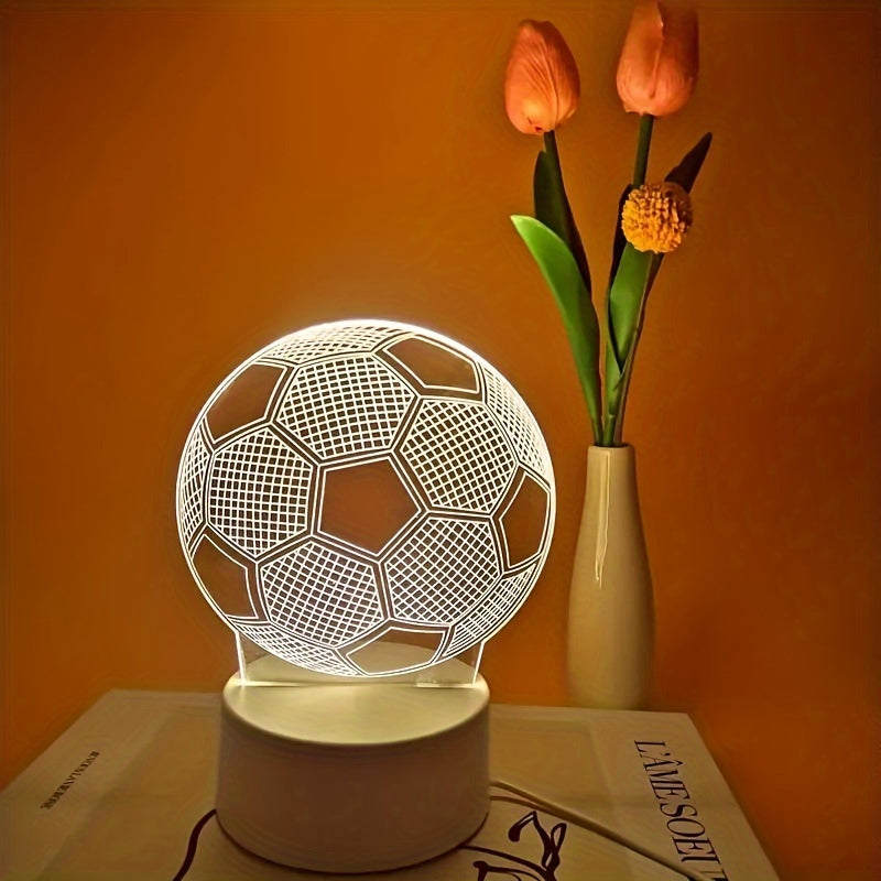 SoccerGlow - Football LED Night Light with Acrylic Base