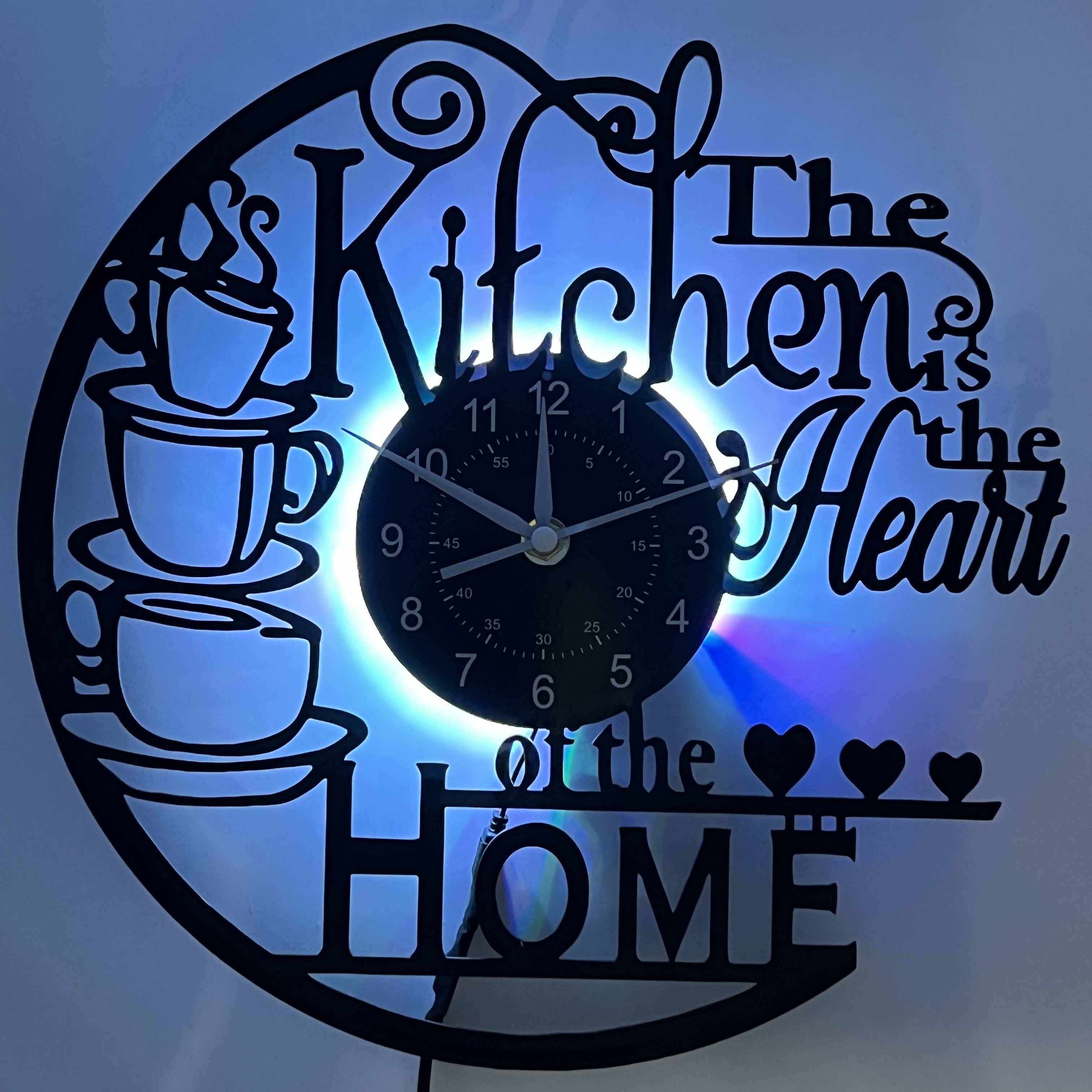 Vinyl Record Wall Clock - Silent Clock for Living Room, Bedroom, and Kitchen