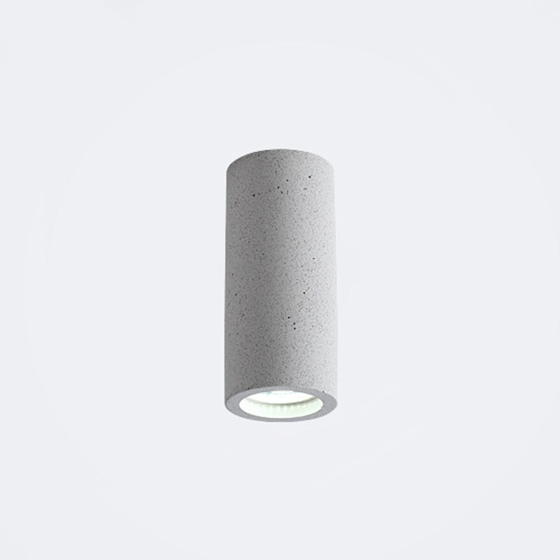 Cement Cylinder LED Ceiling Lamp - Minimalist Design