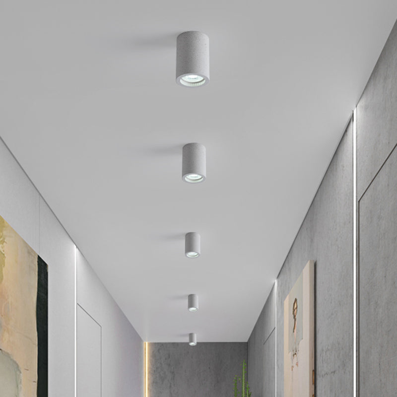 Lámpara de techo LED Cilindro de Cemento - Diseño Minimalista