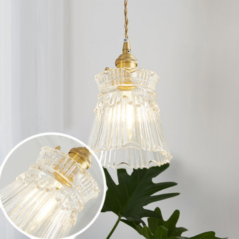 Refined Pendant Lamp - Light Glass Fixture for Restaurant