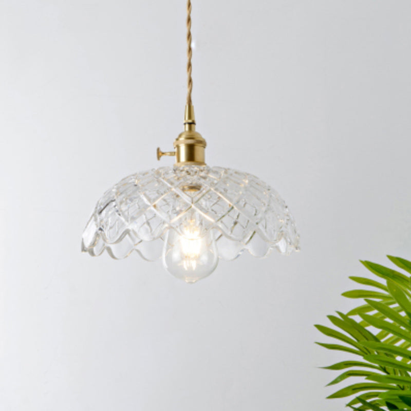 Refined Pendant Lamp - Light Glass Fixture for Restaurant