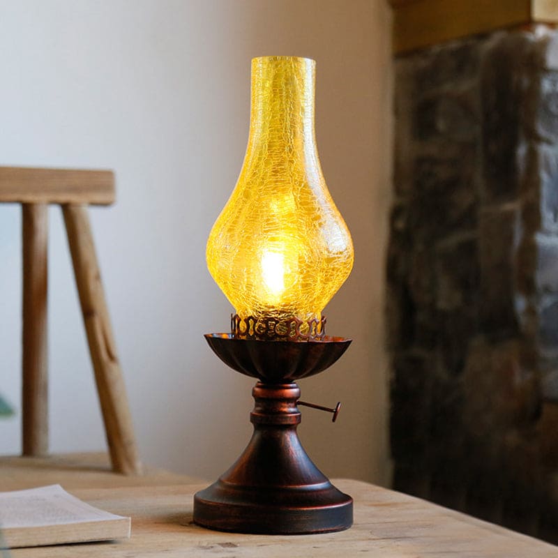 GlowThijs - Lampada da comodino retrò con paralume in vetro Craykle
