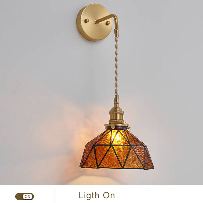 Aquarius - Modern wall lamp with water ripple glass and dome shape