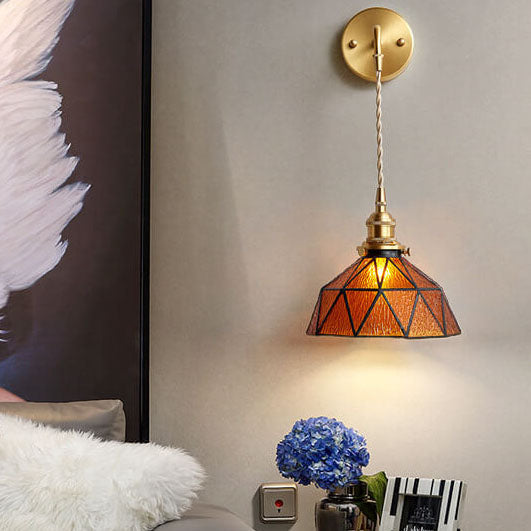Aquarius - Modern wall lamp with water ripple glass and dome shape