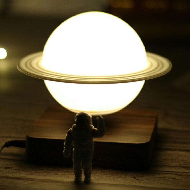 Lampada Notturna Pianeta 3D Digitale - Lampada da Tavolo Creativa Bianca per Camera dei Bambini