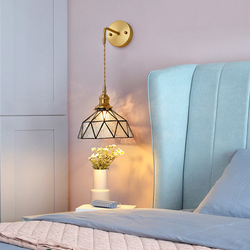 Aquarius - Modern wall lamp with water ripple glass and dome shape