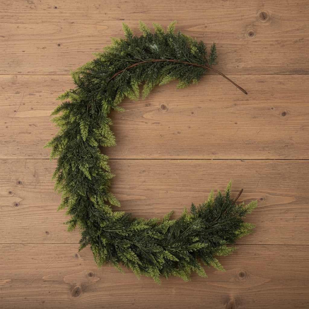 Christmas Decoration Green Garland Artificial Evergreen Hanging Decor