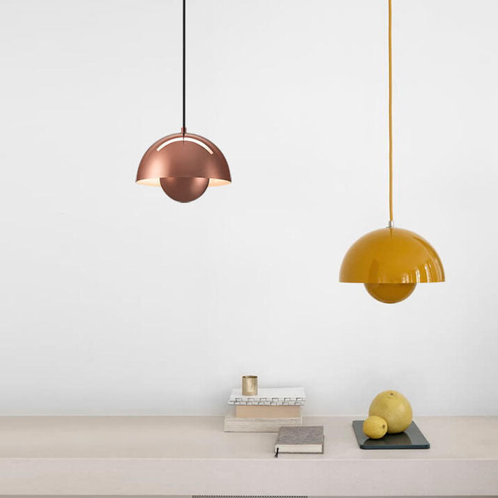 Lampada a sospensione semicircolare scandinava Macaron a 1 luce