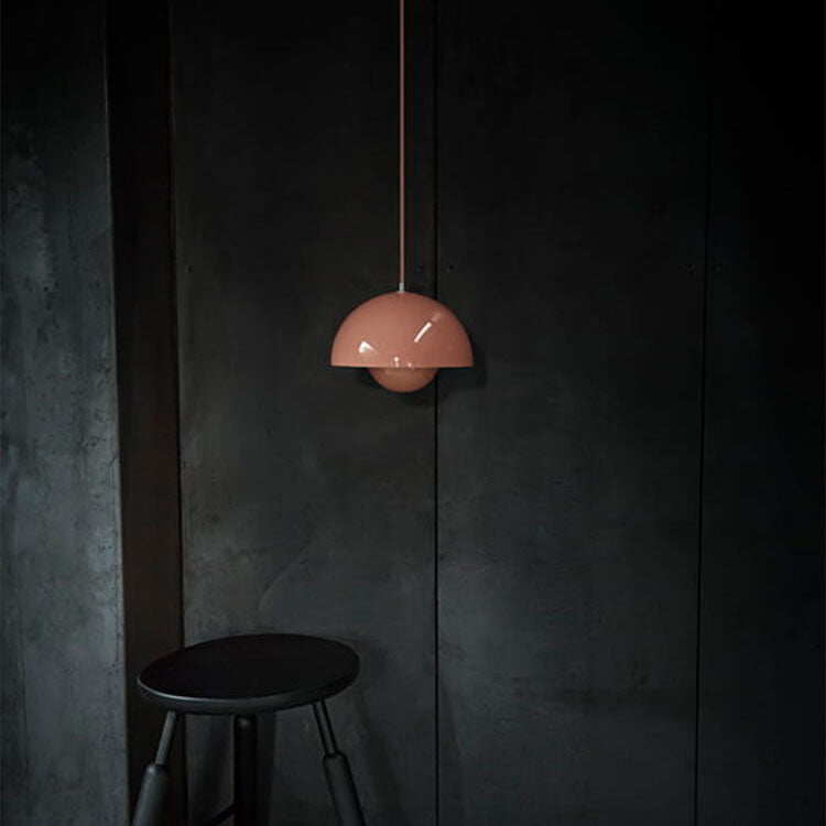 Lampada a sospensione semicircolare scandinava Macaron a 1 luce