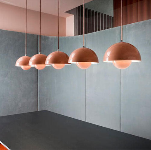 Lampada a sospensione semicircolare scandinava Macaron a 1 luce