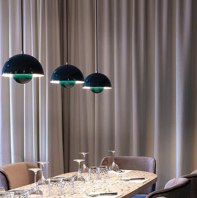 Lampada a sospensione semicircolare scandinava Macaron a 1 luce