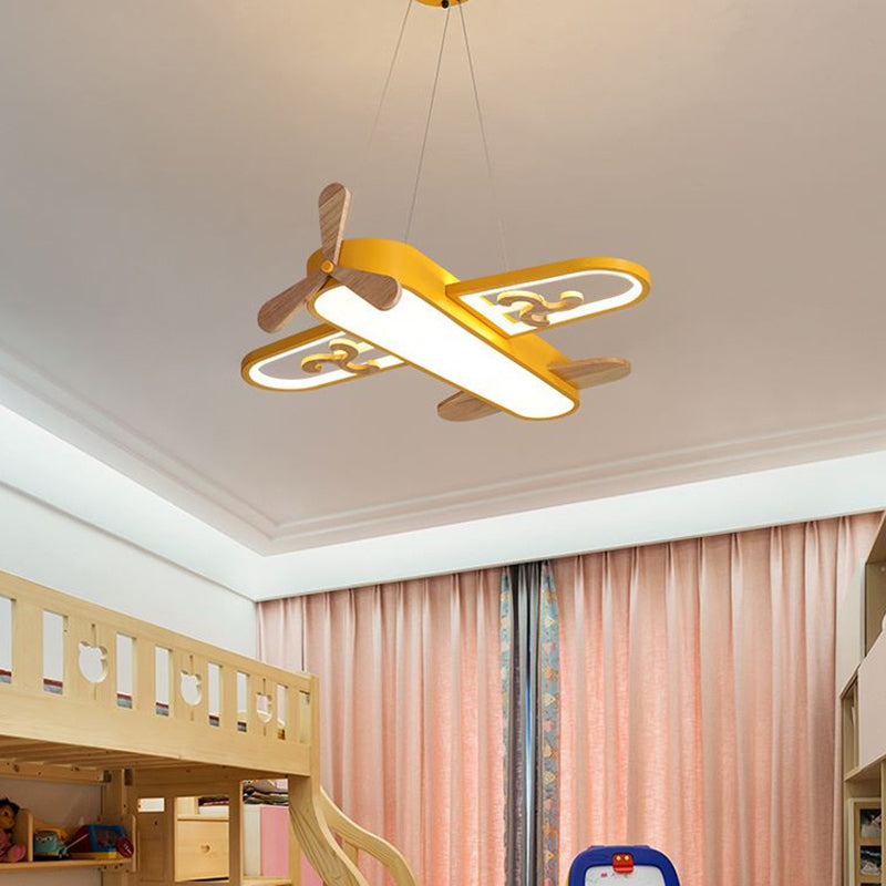 Airplane-shaped Children's Room Hanging Lamp LED Chandelier