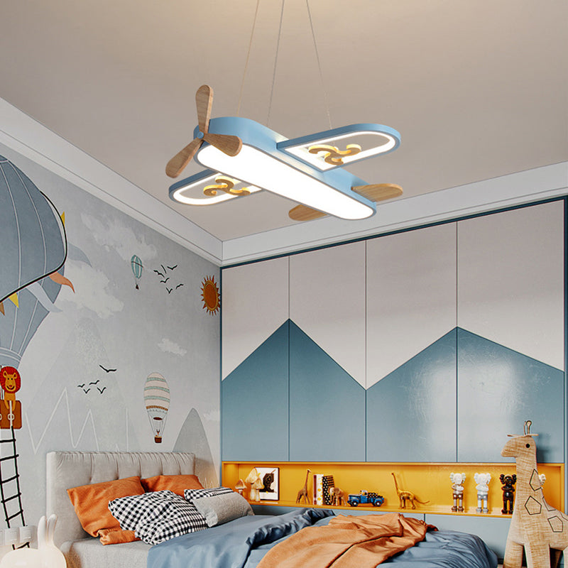 Airplane-shaped Children's Room Hanging Lamp LED Chandelier