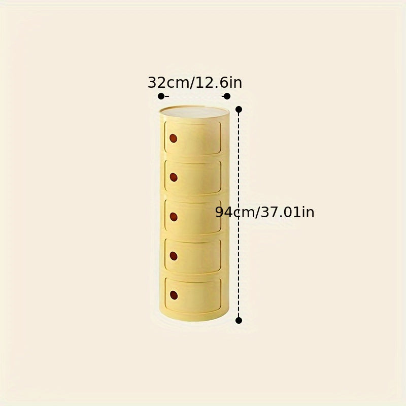 Mesa de Cabeceira Redonda – Móvel de Arrumação Branco