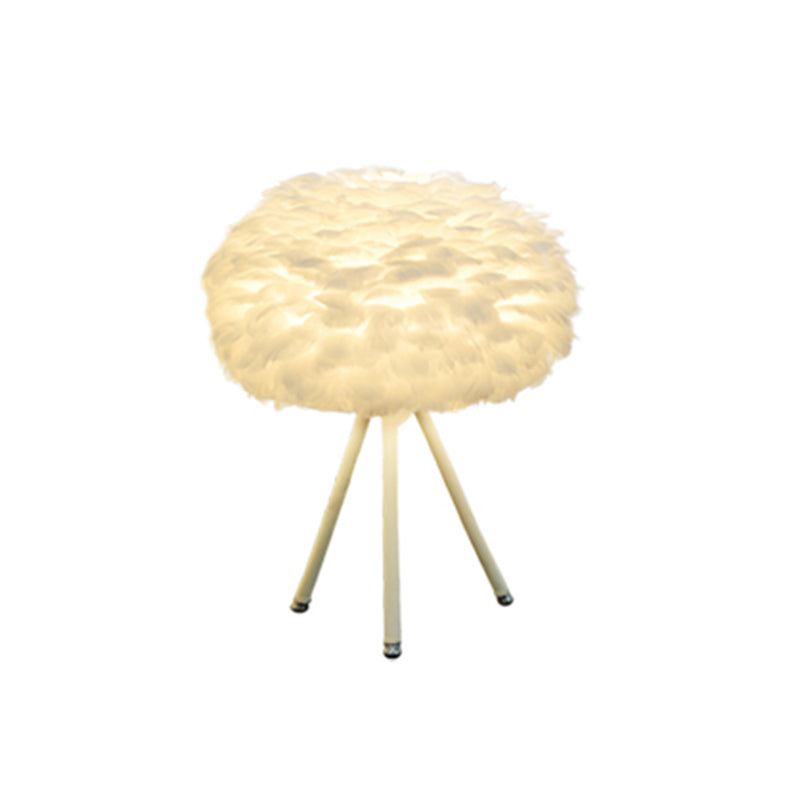 Candeeiro de Mesa Elegante com Molas - Candeeiro Moderno em Branco