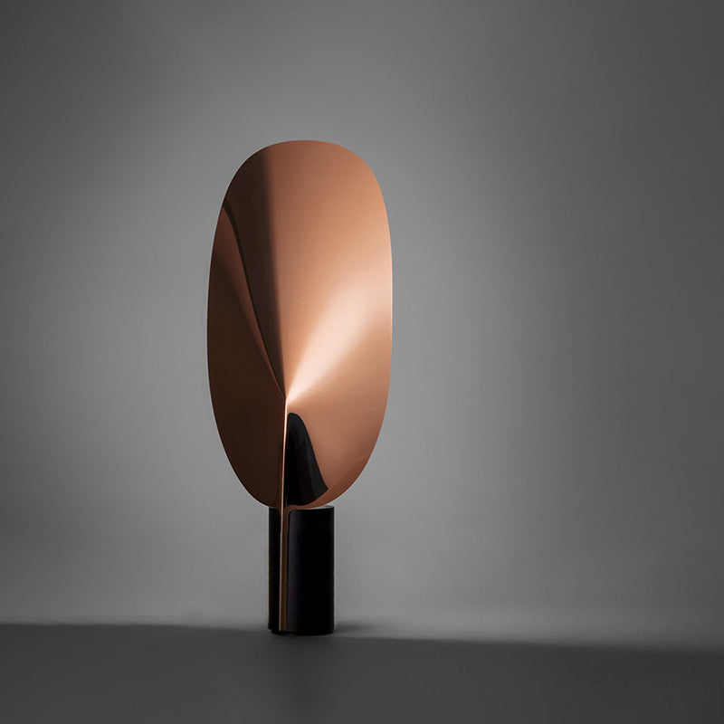 Lampada da tavolo a forma di foglia - Metallo moderno 1 luce per camera da letto lampada da notte