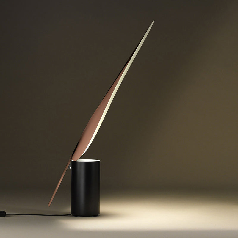 Lampada da tavolo a forma di foglia - Metallo moderno 1 luce per camera da letto lampada da notte