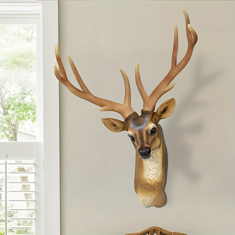 DeerSculpt - Vintage Hars Hertenkop Wandkunst