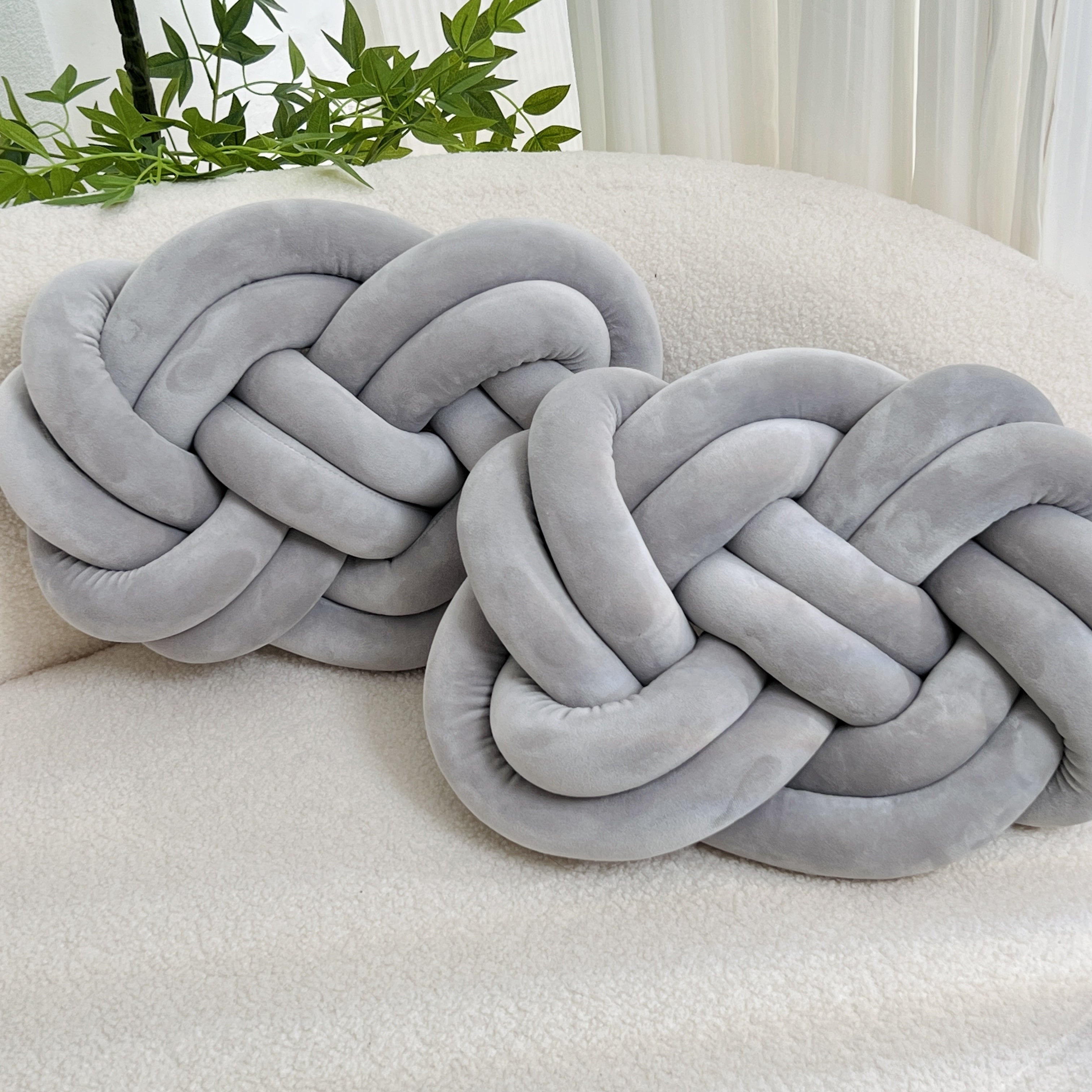 2 Pieces Button Ball Cushions - Soft Plush Cushions, Decorative Cushions for Bed, Sofa, and Living Room