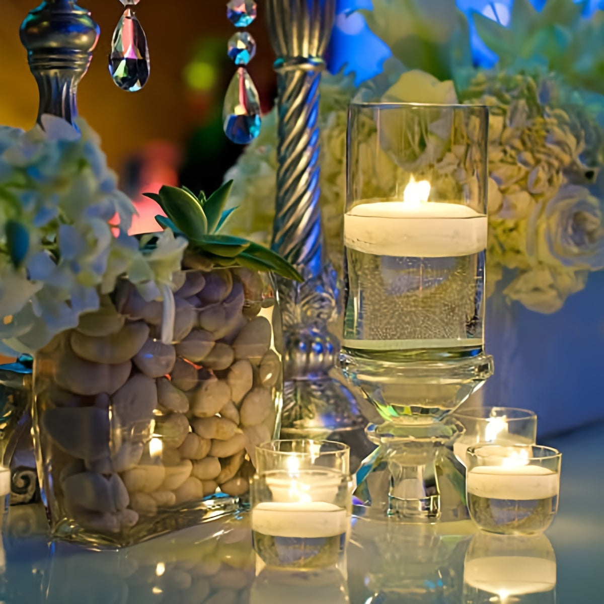 40 Pieces Premium Floating Candles - Ideal for Weddings & Special Occasions | Smokeless, Natural Paraffin Wax
