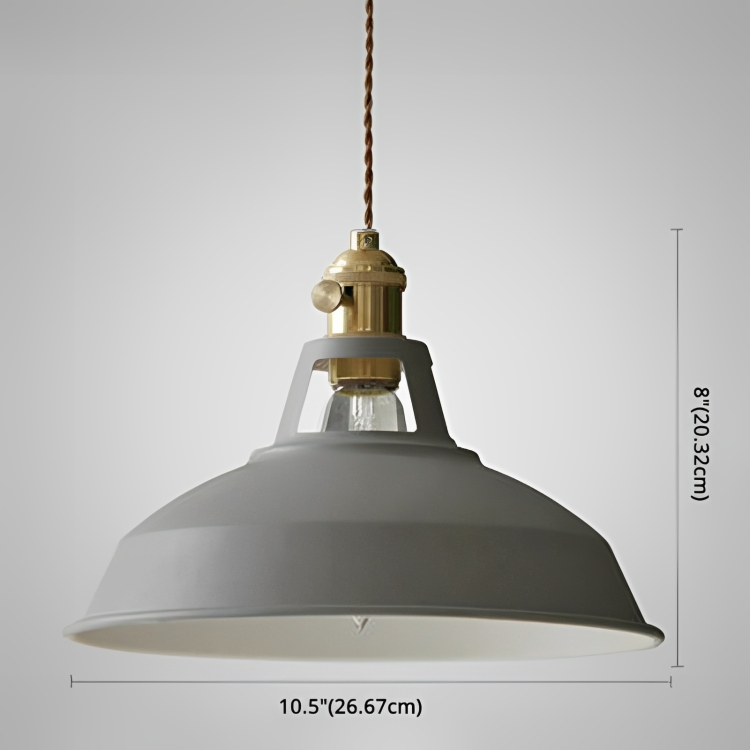 Lampada a sospensione industriale retrò in metallo a 1 luce per ristorante