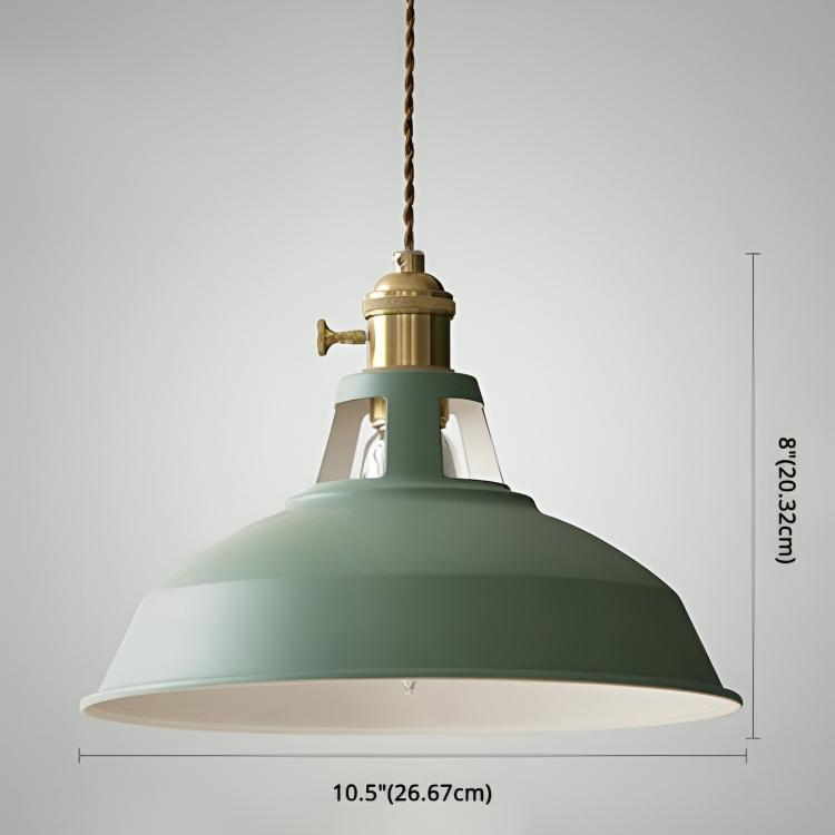 Lampada a sospensione industriale retrò in metallo a 1 luce per ristorante