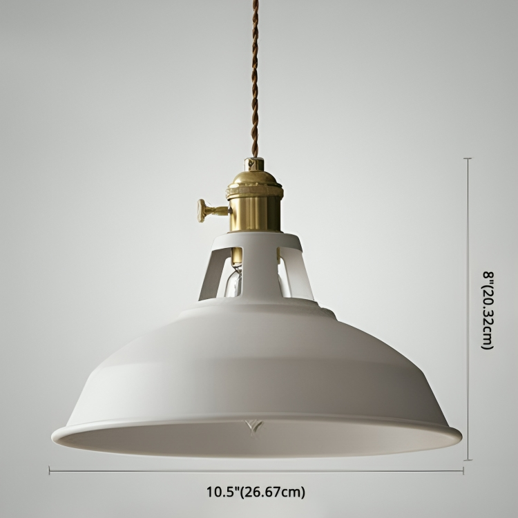 Lampada a sospensione industriale retrò in metallo a 1 luce per ristorante