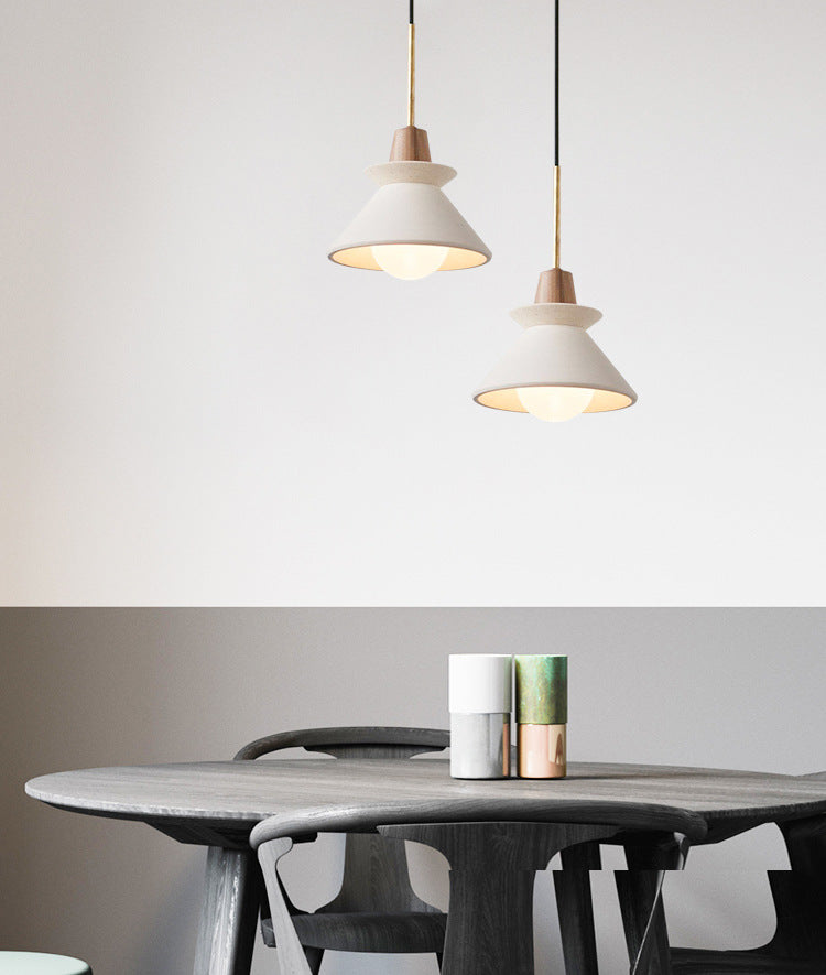 Lámpara colgante de cemento moderna minimalista 1 luz restaurante mini colgante