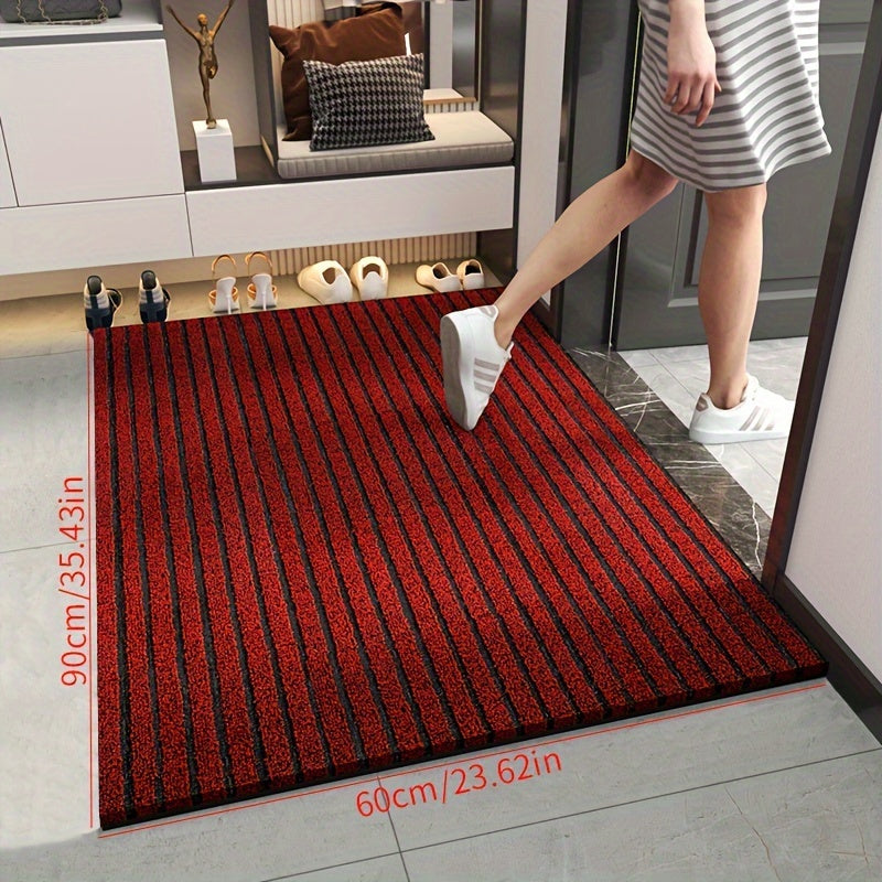 All-Season Weather-Resistant Doormat – Durable Striped Floor Mat, Non-Slip, Stain- and Fade-Resistant, Low Profile Mat for Indoor and Outdoor Use