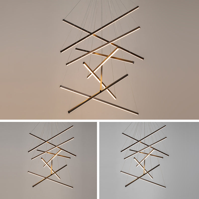 Lampada a sospensione LED nera Stile minimalista Metallo per ingresso