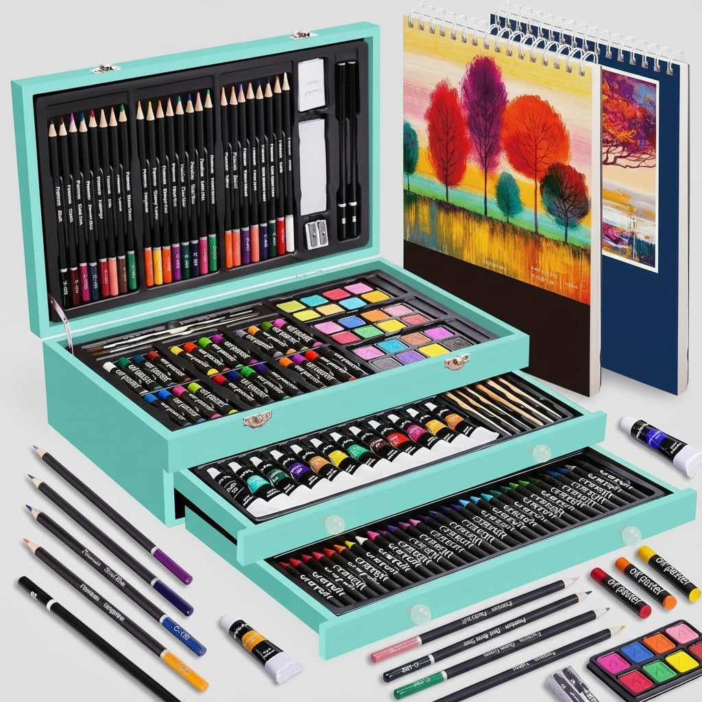 Drawing Set Drawing Painting Wooden Case