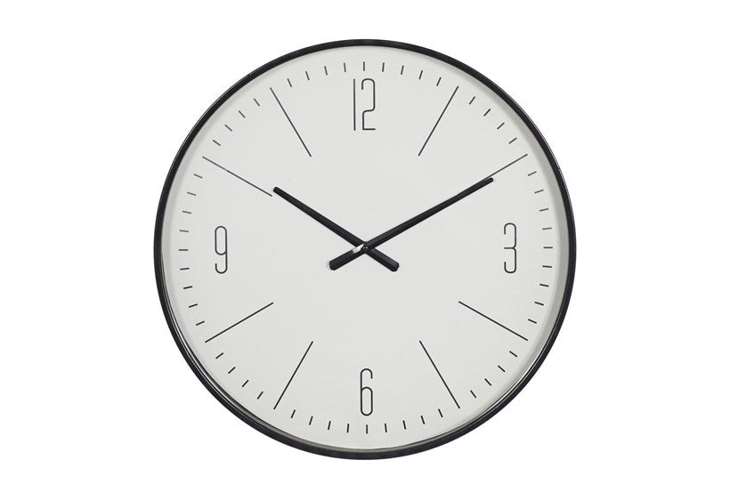 Orologio da parete tradizionale in vetro nero