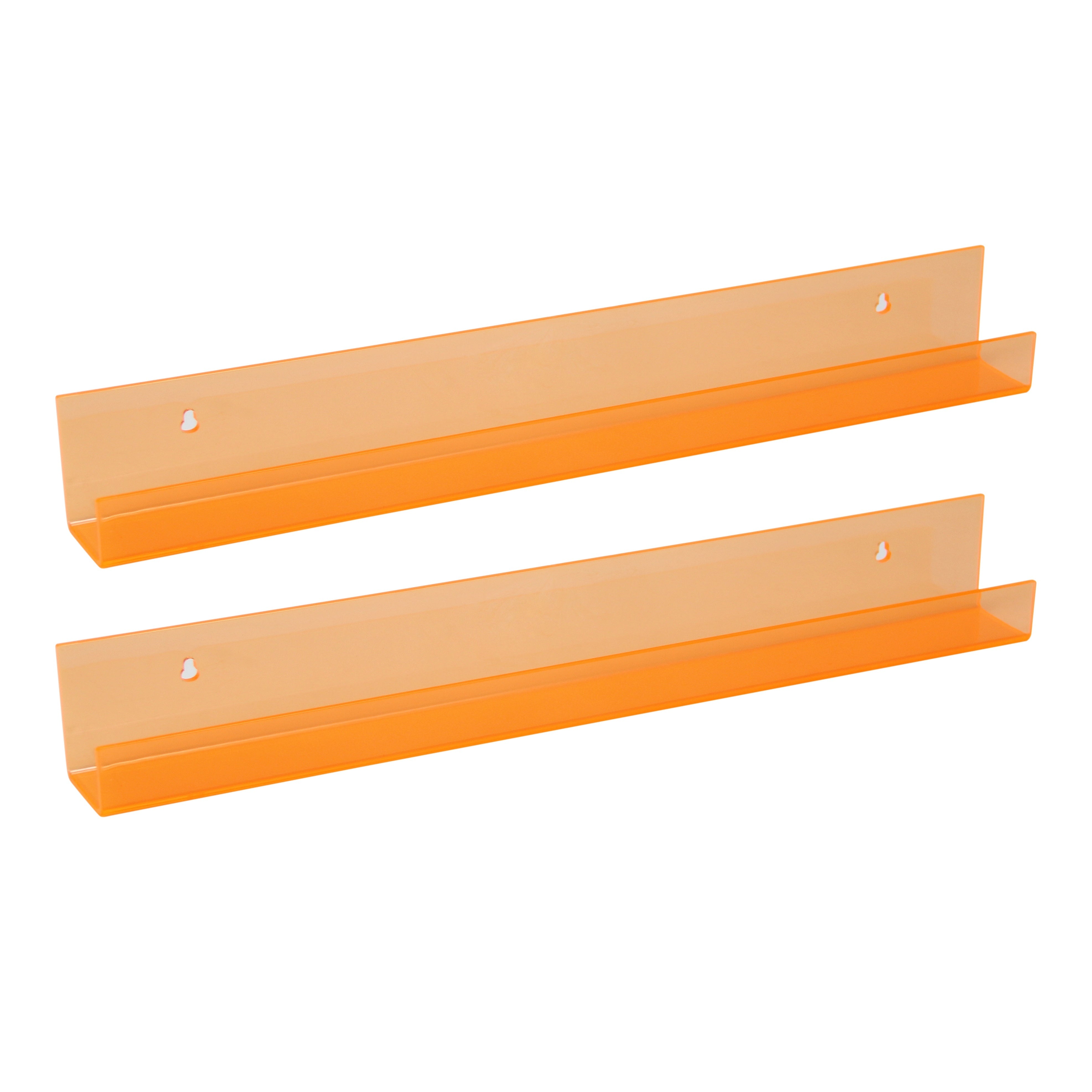 AcrylicClear - Floating Transparent Storage Shelves for Bedroom, Living Room & Bathroom
