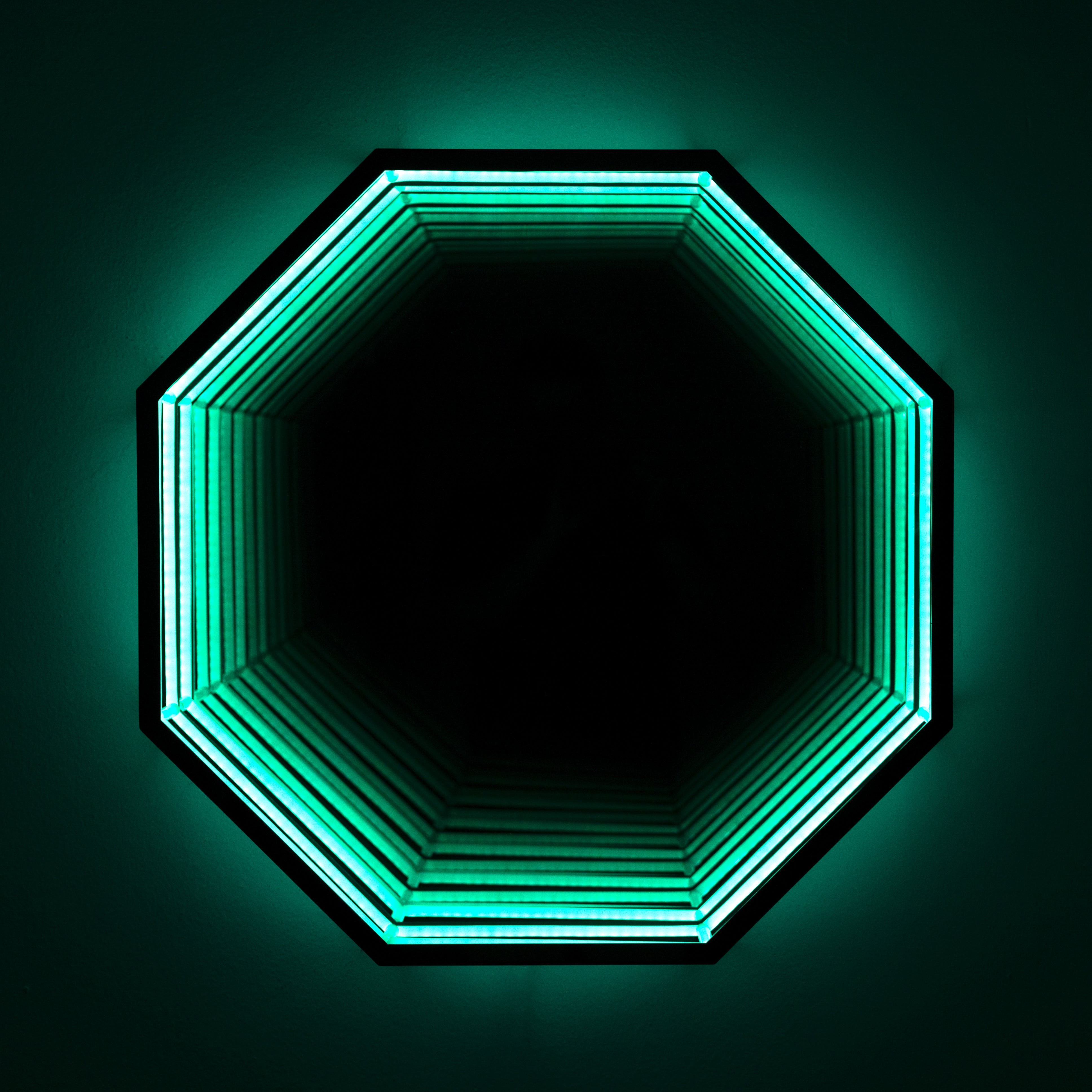 Lâmpada de Parede Espelho Infinito Octágono 3D