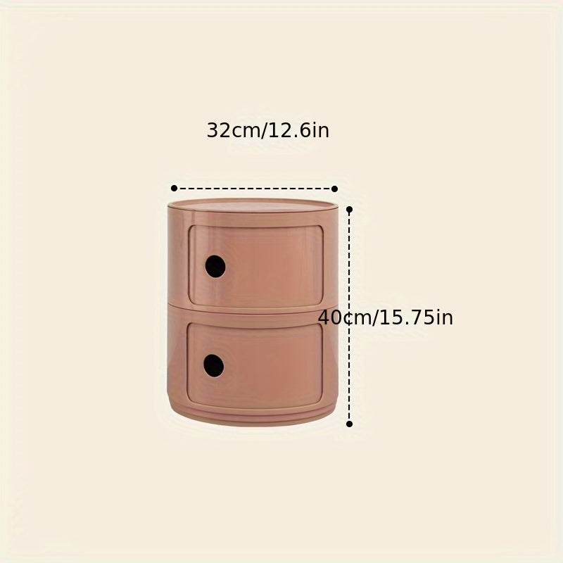 Mesa de Cabeceira Redonda – Móvel de Arrumação Branco