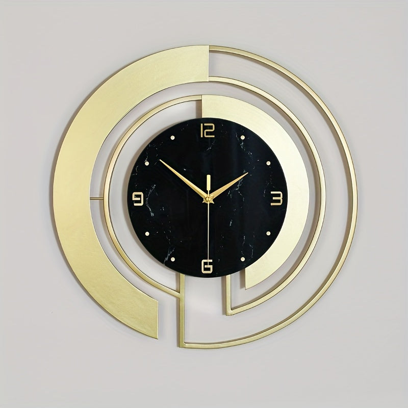 LuxuryTime - Modern Metal Wall Clock, 18 Inch
