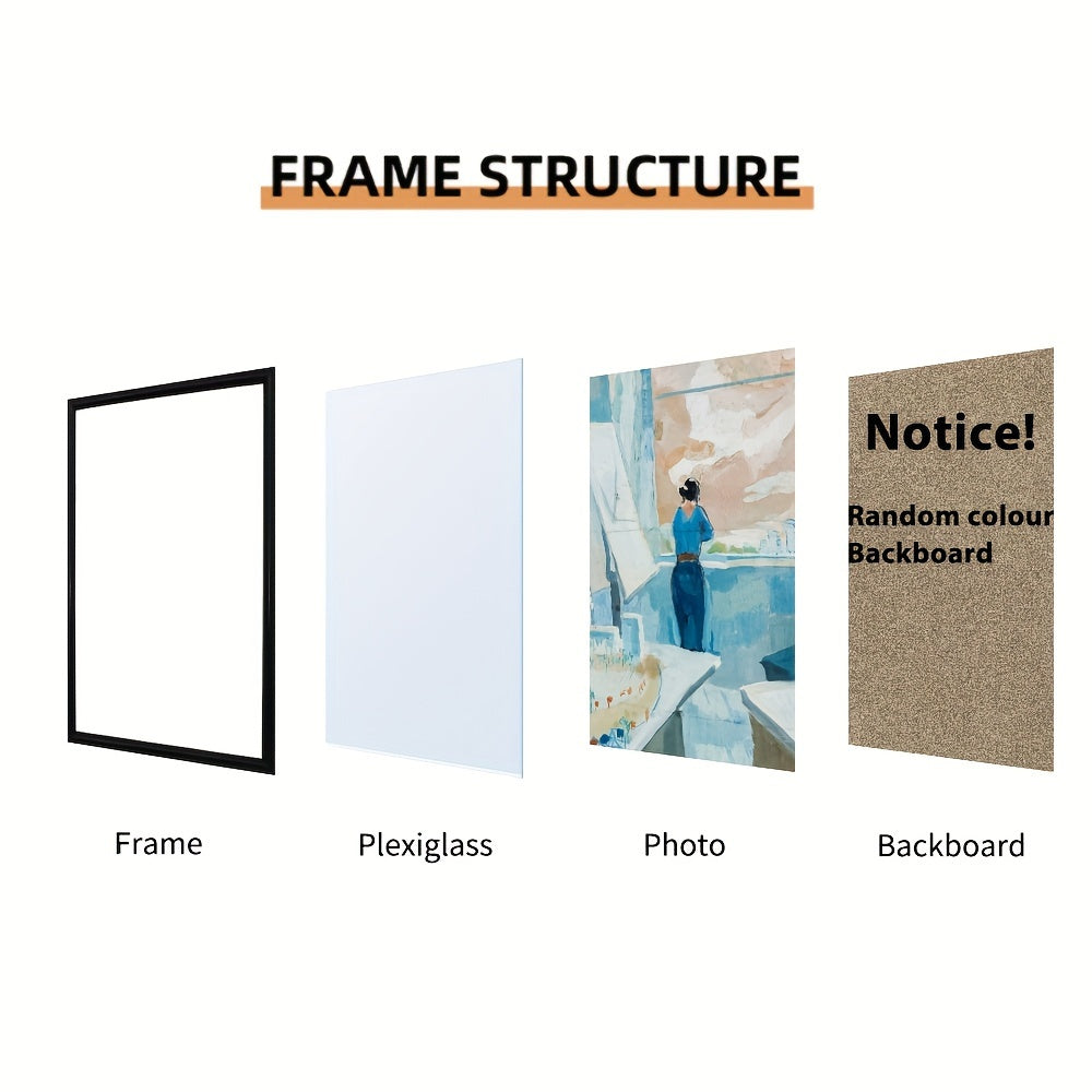 1 piece Photo Frame - Photo Frame for Wall and Table Decoration, Perfect for Art, Birthdays, and Home Decoration, Black, Rectangular