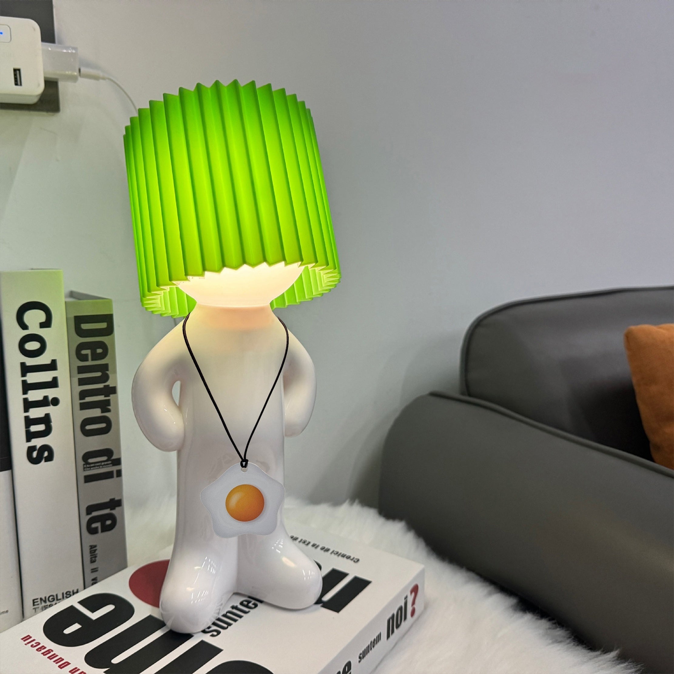 GlowCraft - Candeeiro de Mesa Regulável em Acrílico com Iluminação LED e Controlo por Botão Pressão